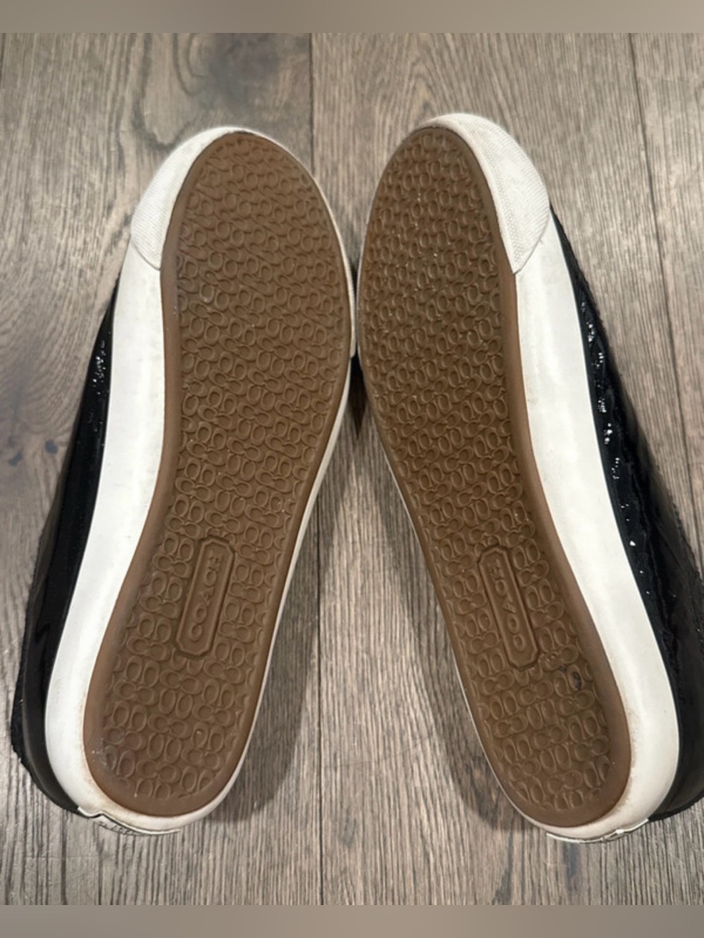 Coach Women’s Black Patent Lace-Up Sneakers - Picture 5 of 7